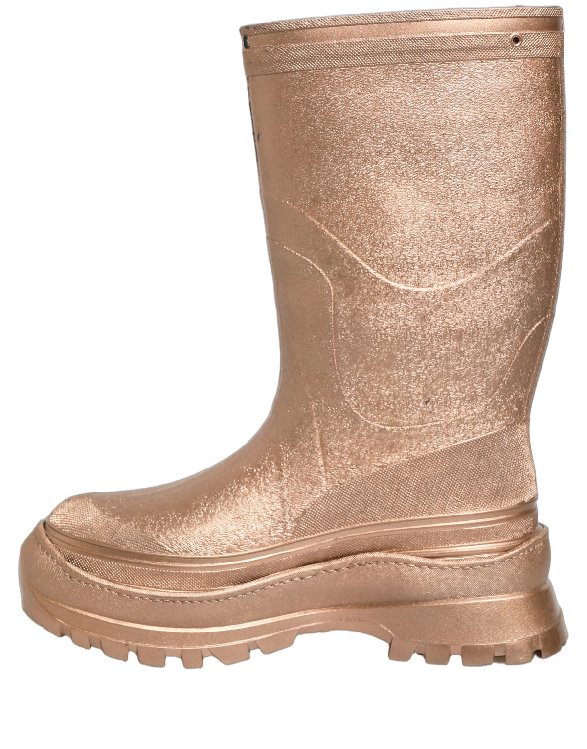 Rose Gold PVC Pull On Rain Boots Men Shoes