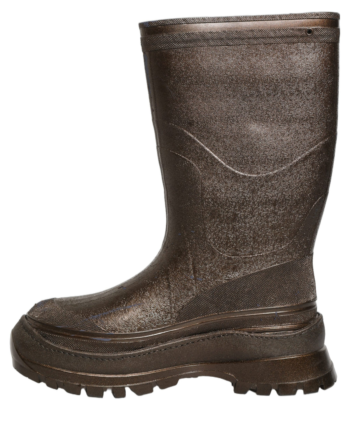 Bronze PVC Pull On Rain Boots Men Shoes