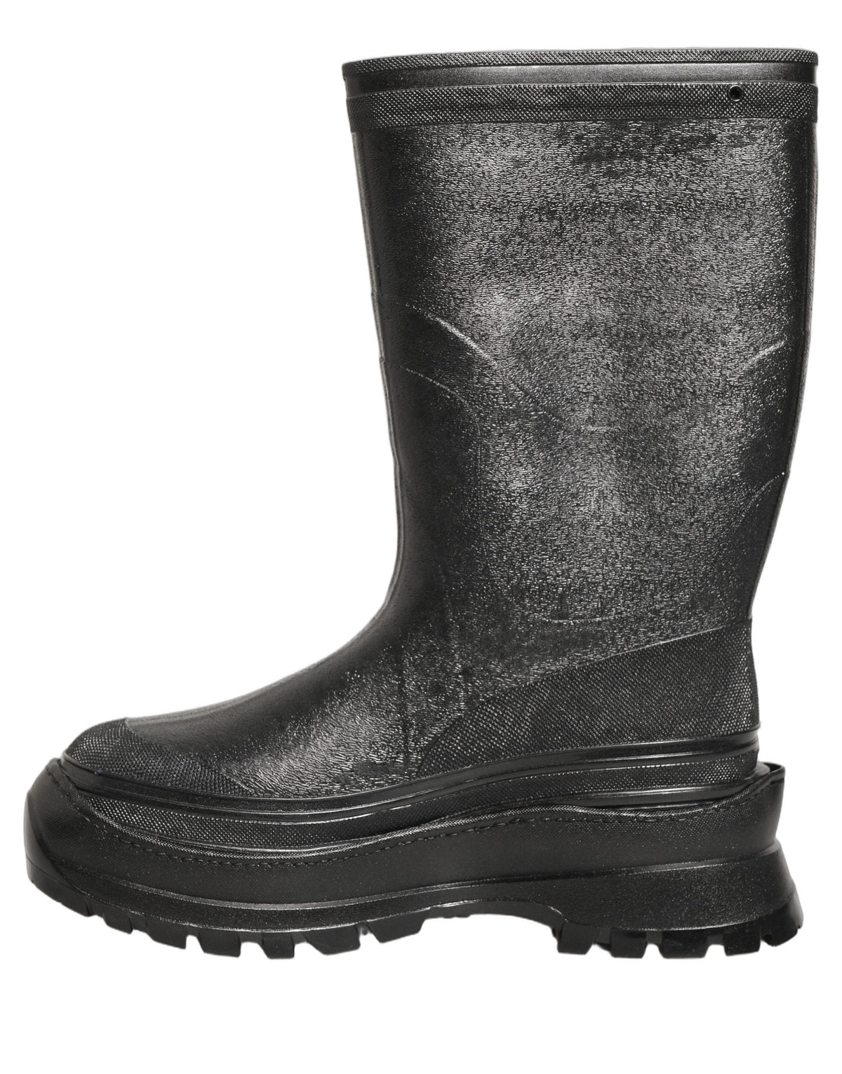 Black PVC Pull On Rain Boots Men Shoes