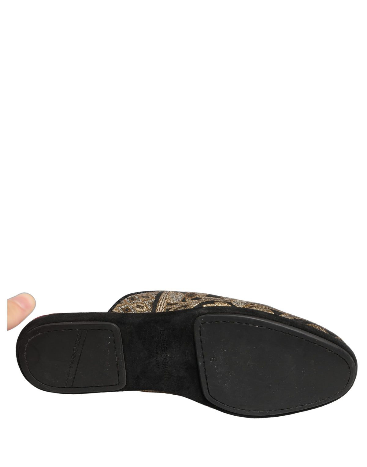 Black Floral Jacquard Flats Sandals Men Shoes