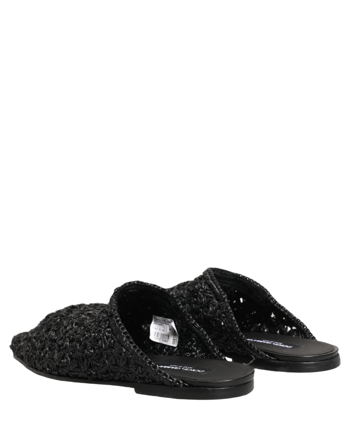 Black Mules Slides Slippers Men Flats Shoes