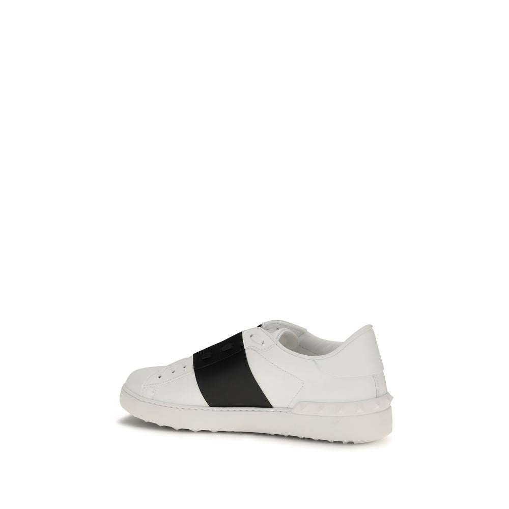 White Calf Leather Bos Taurus Low Top Sneakers