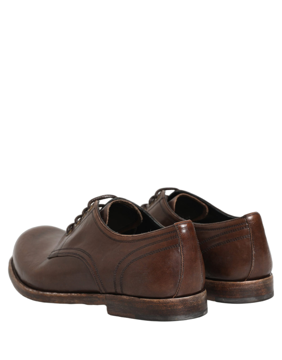 Brown Leather Derby Dress Men Formal Shoes