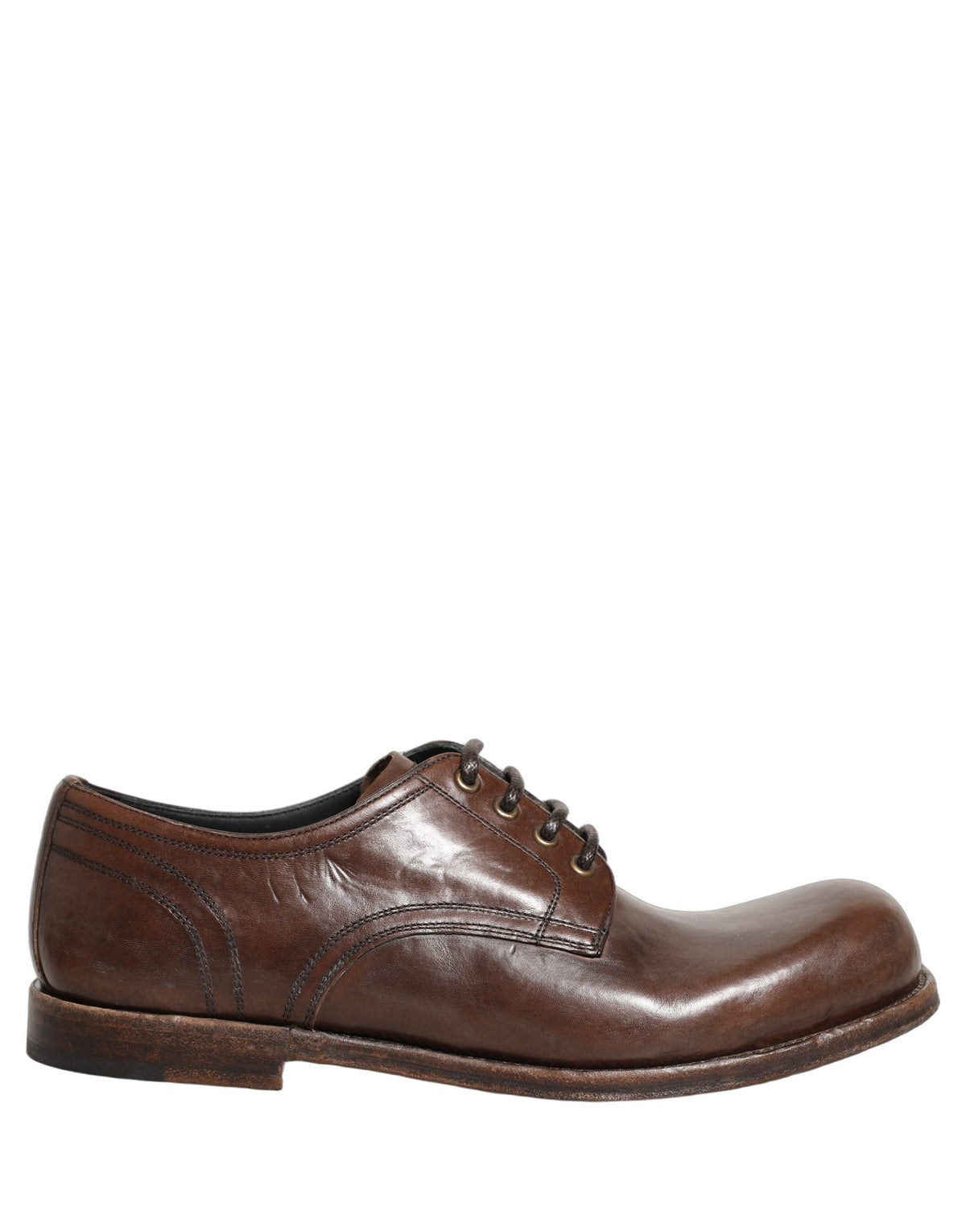 Brown Leather Derby Dress Men Formal Shoes