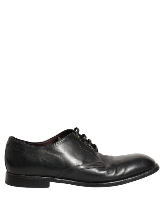 Black Leather Derby Dress Men Formal Shoes