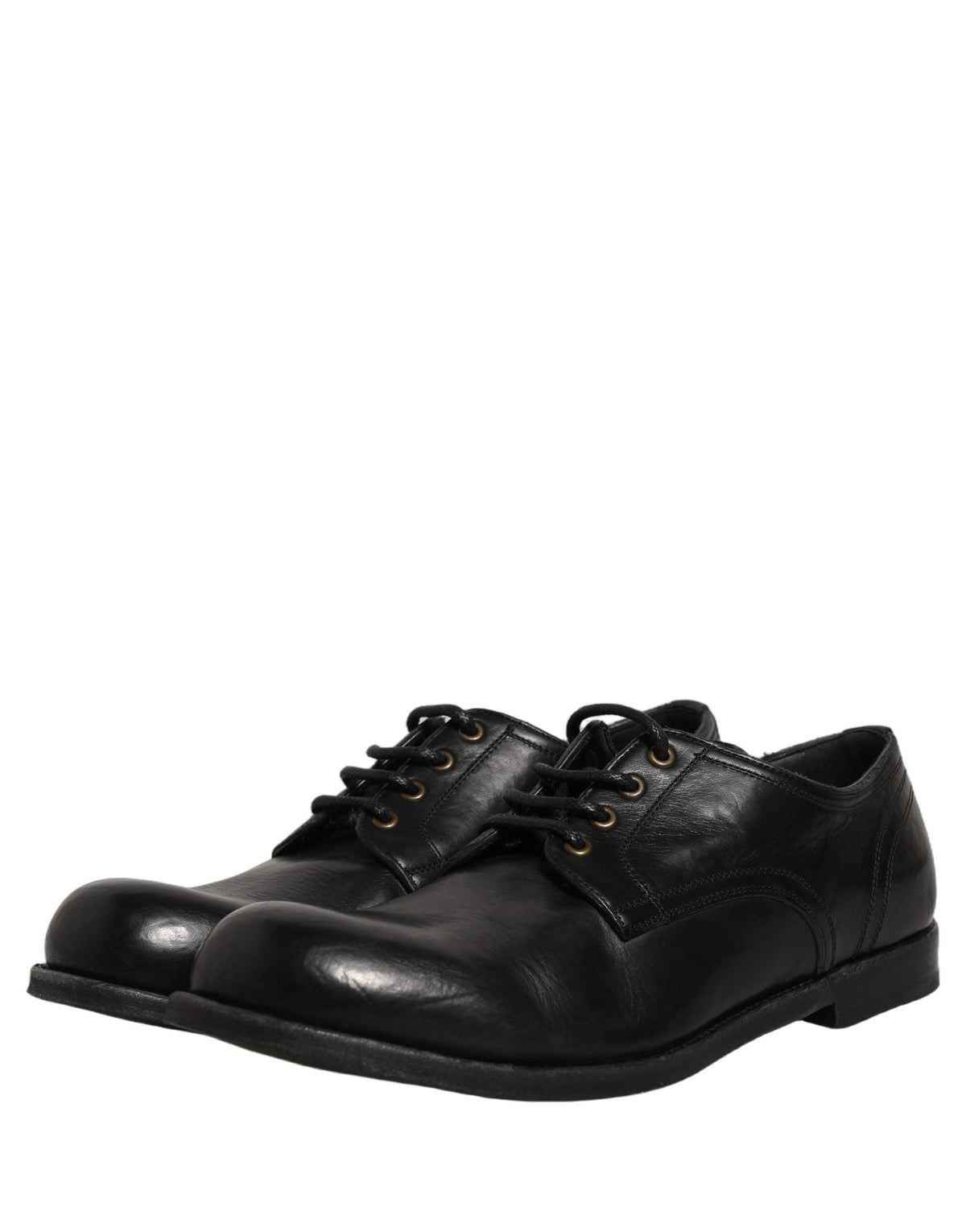 Black Leather Men Derby Dress Formal Shoes
