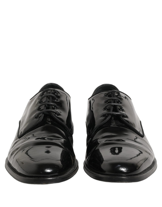 Black Leather Men Derby Dress Formal Shoes
