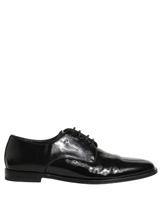 Black Leather Men Derby Dress Formal Shoes