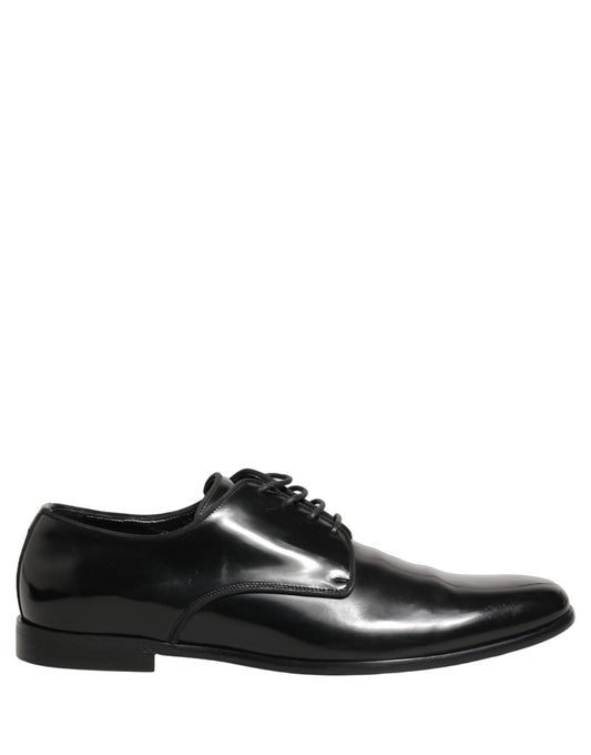 Black Leather Men Derby Dress Formal Shoes