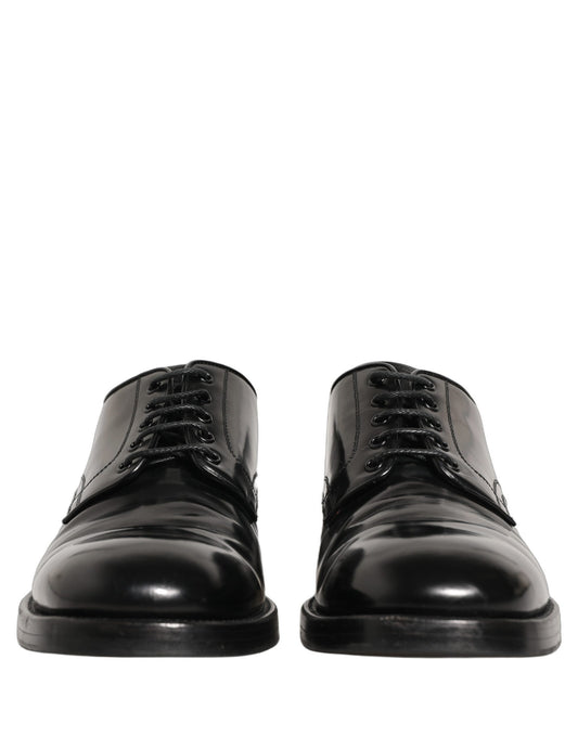 Black Leather Derby Dress Men Formal Shoes