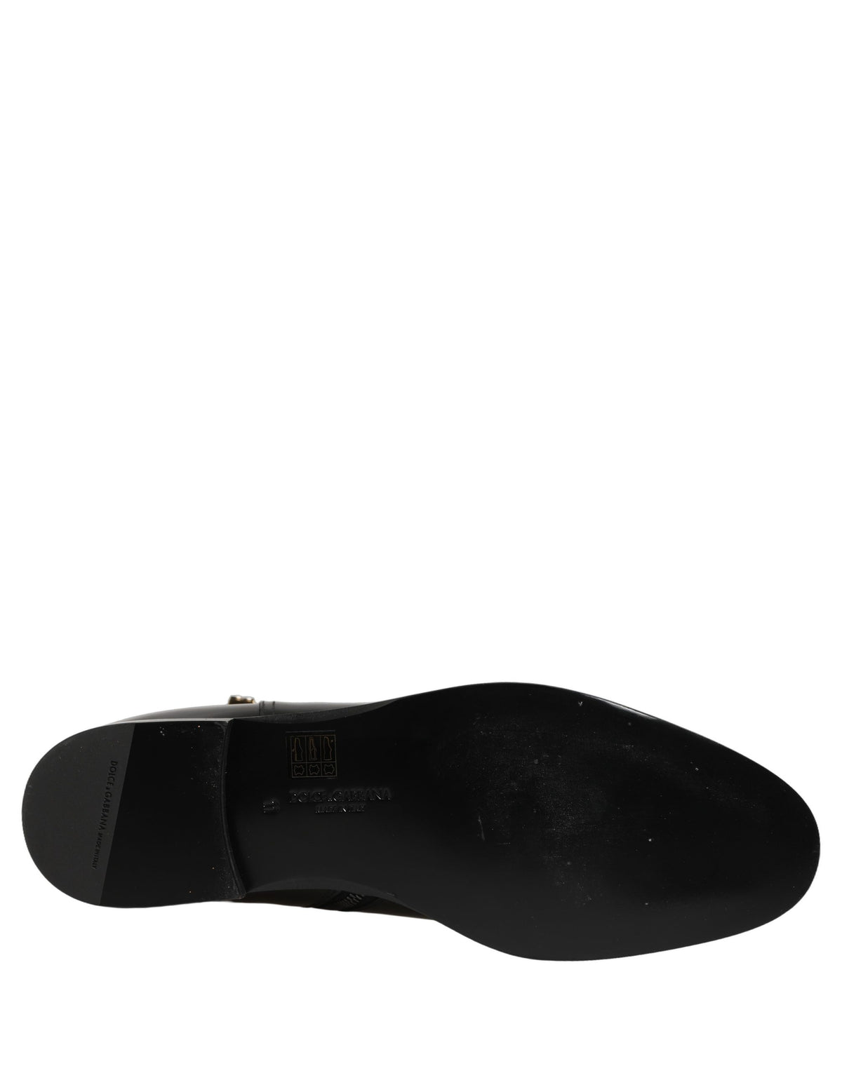 Black Leather Logo Buckle Mid Calf Boots Shoes