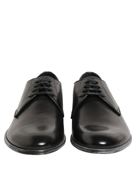 Dress Black Leather Lace Up Derby Men Shoes