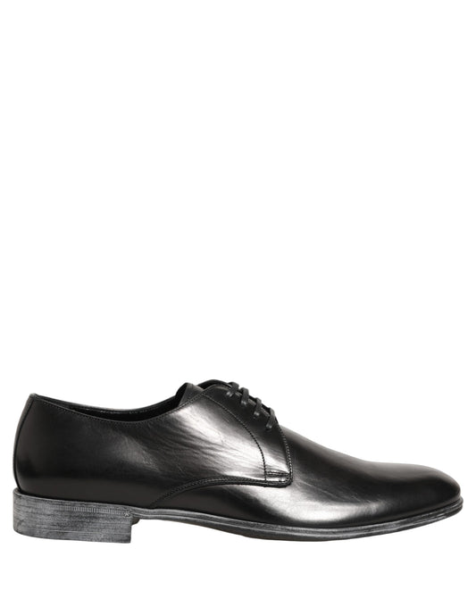 Dress Black Leather Lace Up Derby Men Shoes