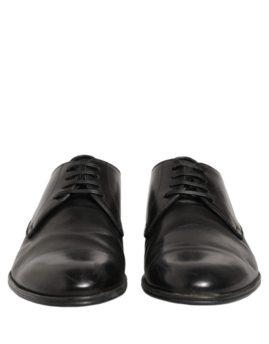 Dress Black Leather Lace Up Derby Shoes