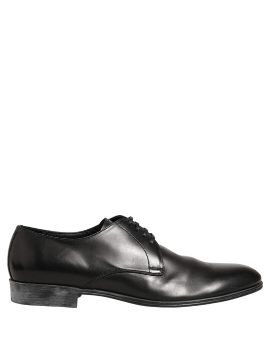 Dress Black Leather Lace Up Derby Shoes