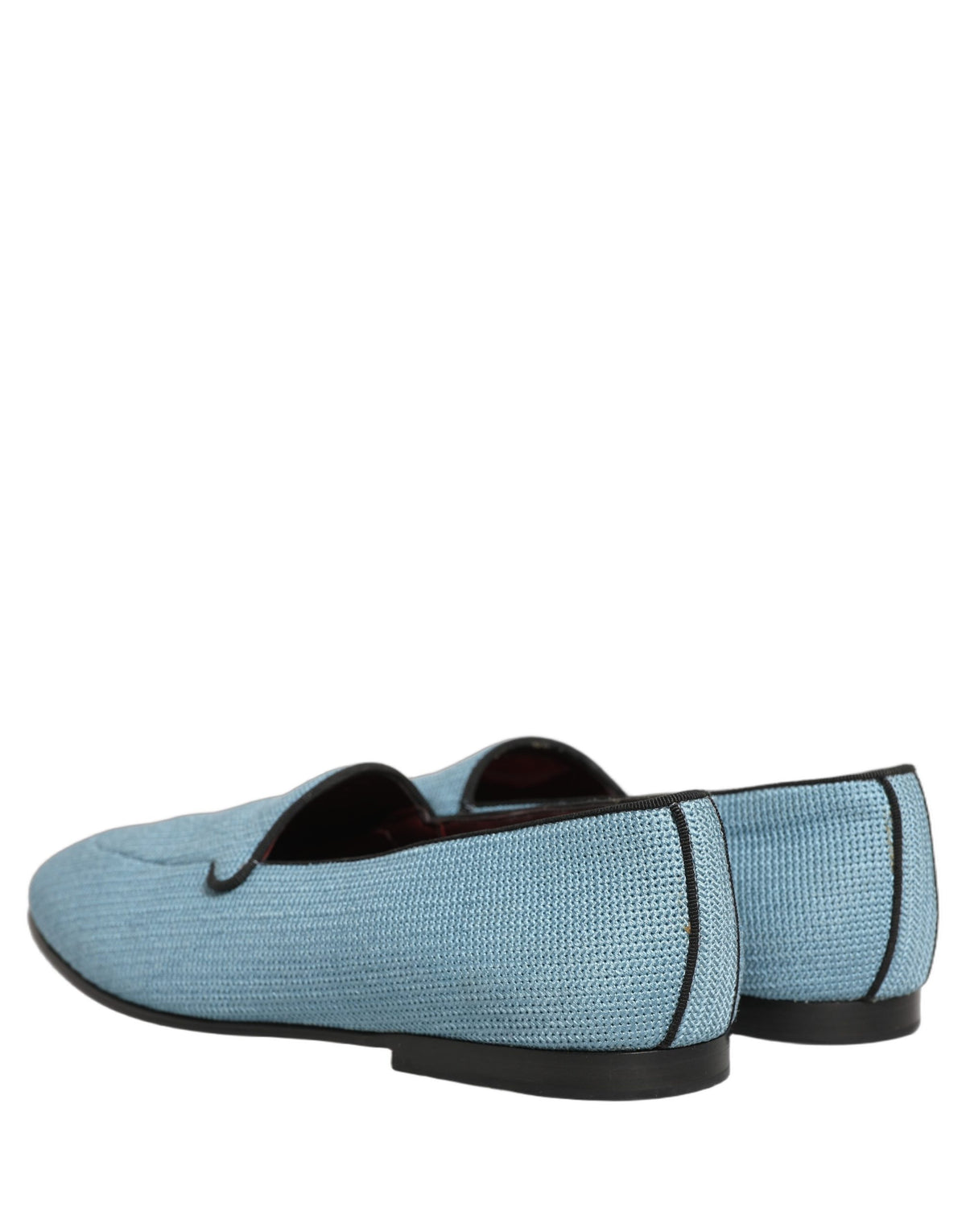 Blue Woven Men Slip On Dress Loafers Shoes