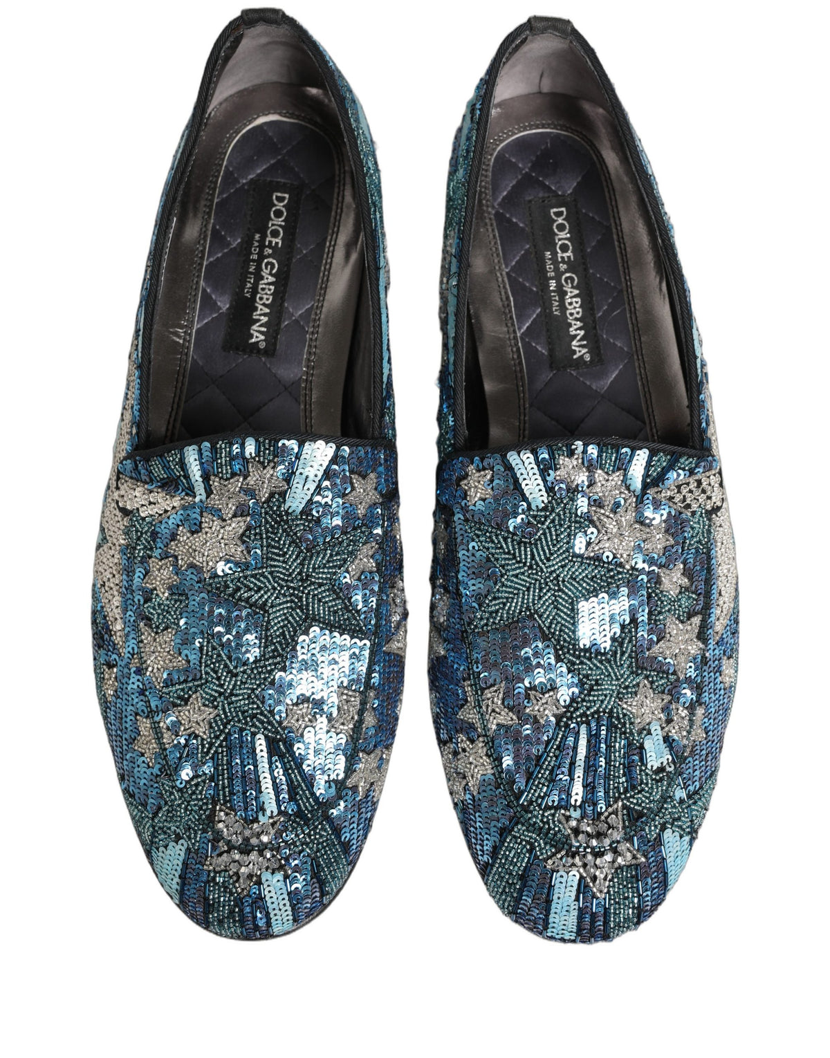 Multicolor Embroidered Sequin Loafers Shoes