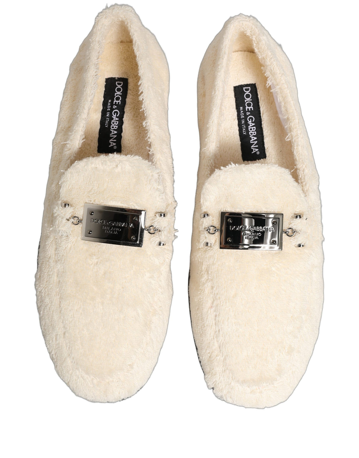 White Fur Shearling Men Dress Loafers Shoes