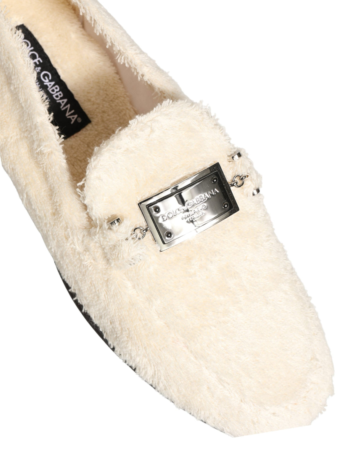 White Fur Shearling Men Dress Loafers Shoes