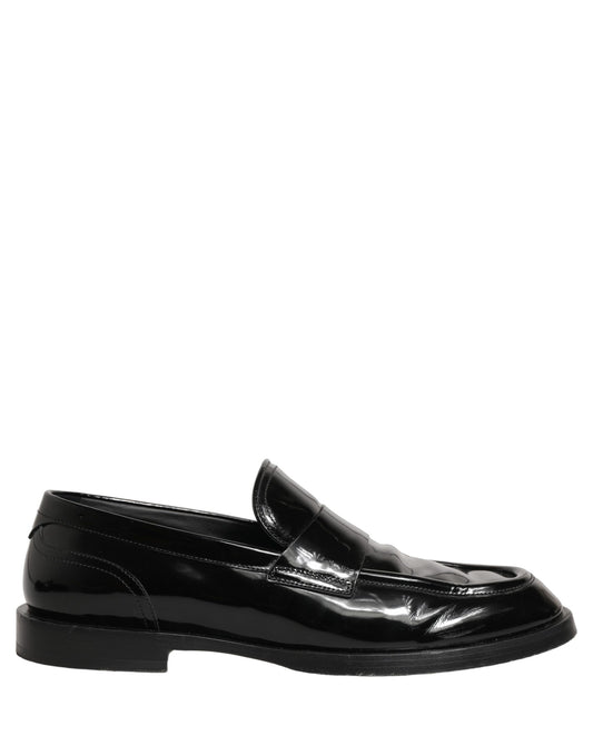 Black Leather Formal Men Dress Loafers Shoes