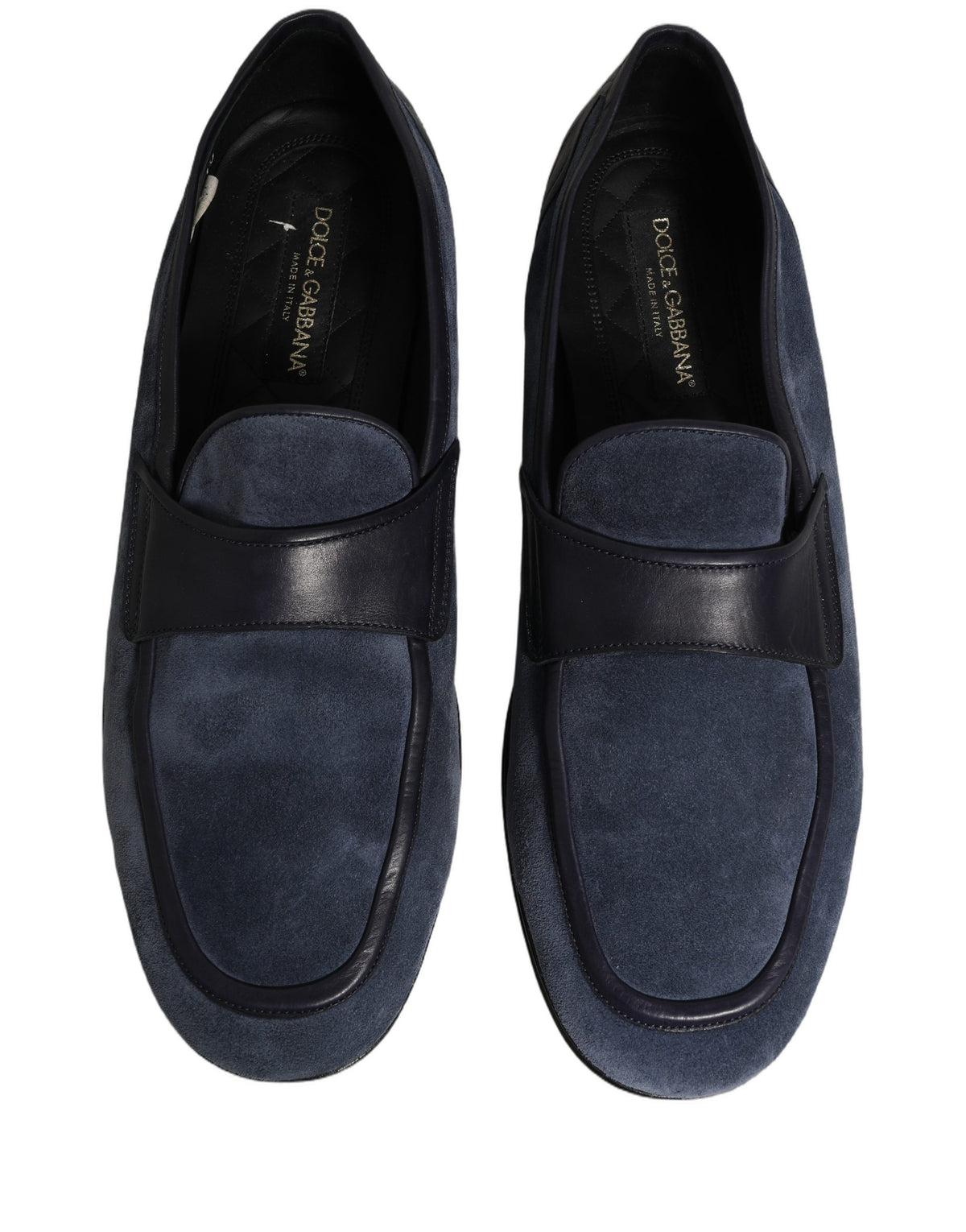Blue Suede Leather Loafers Moccasins Shoes
