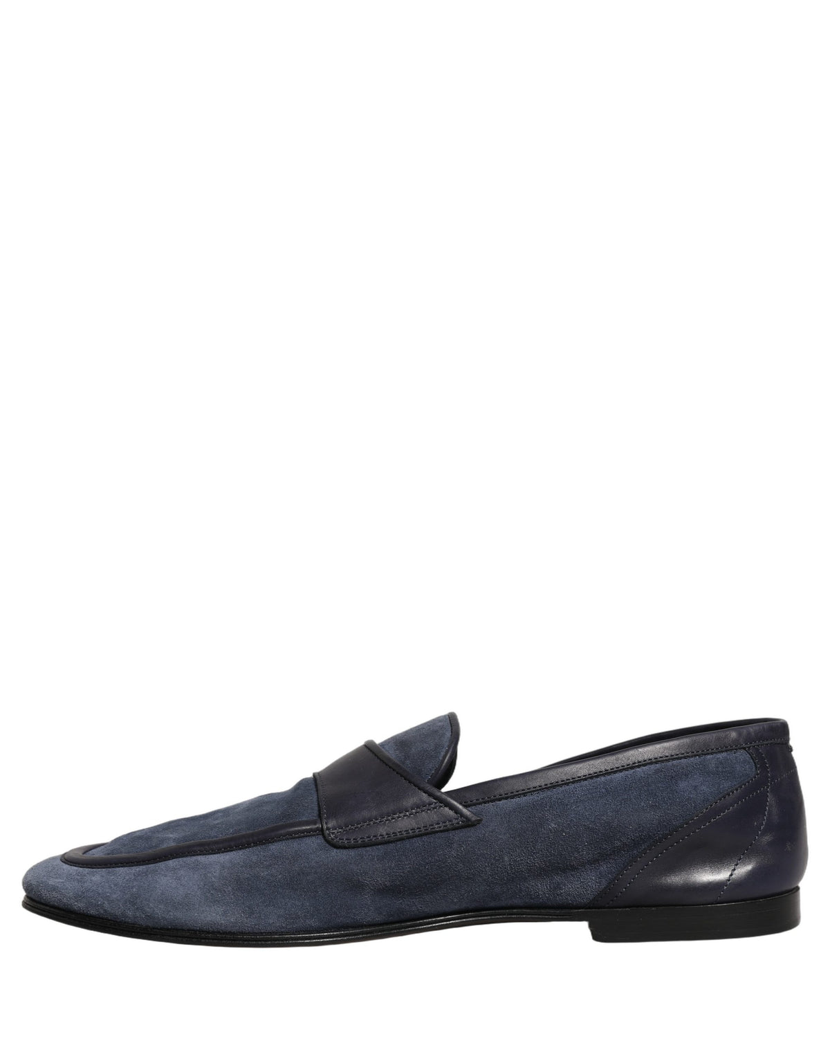 Blue Suede Leather Loafers Moccasins Shoes