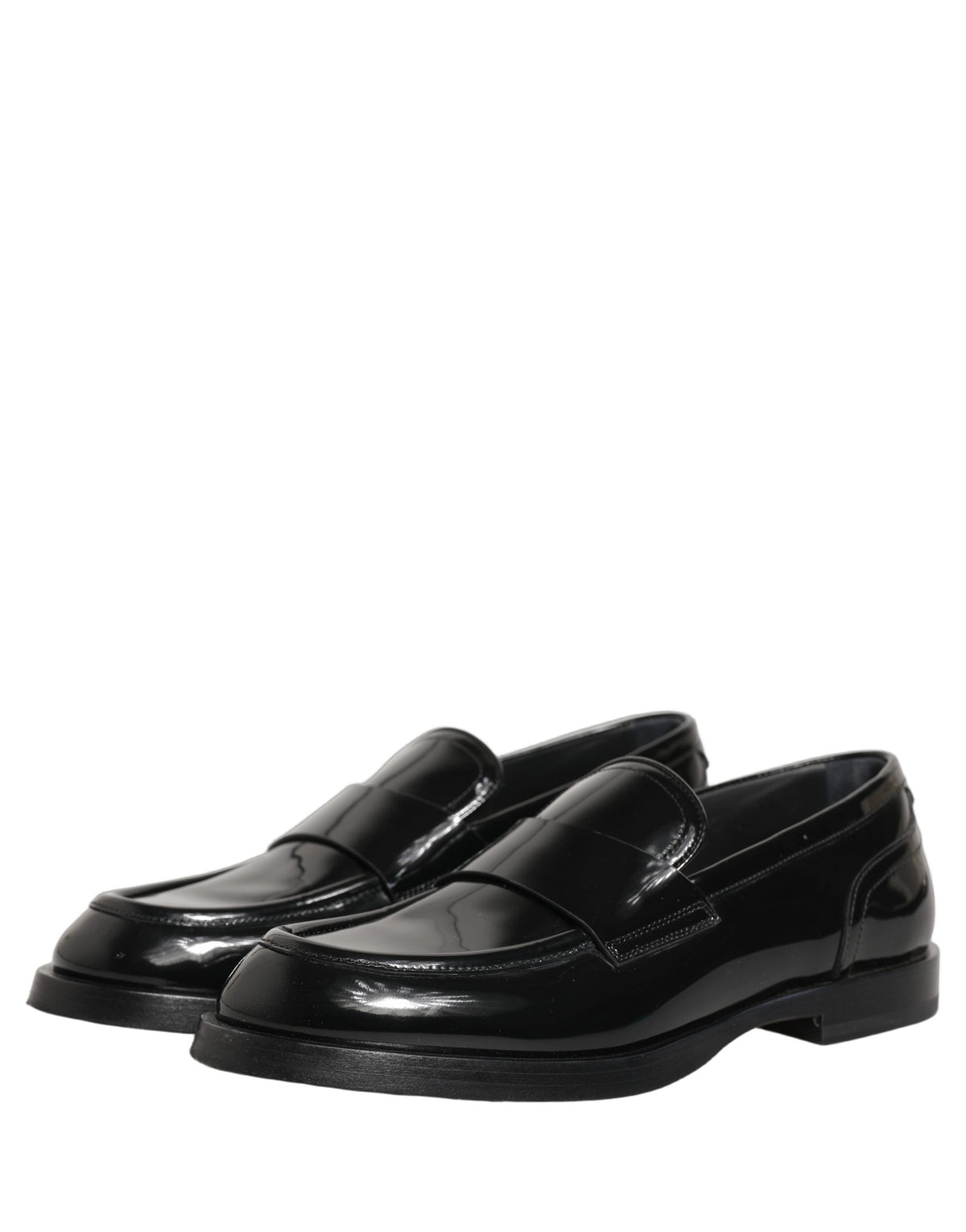 Black Leather Formal Men Dress Loafers Shoes