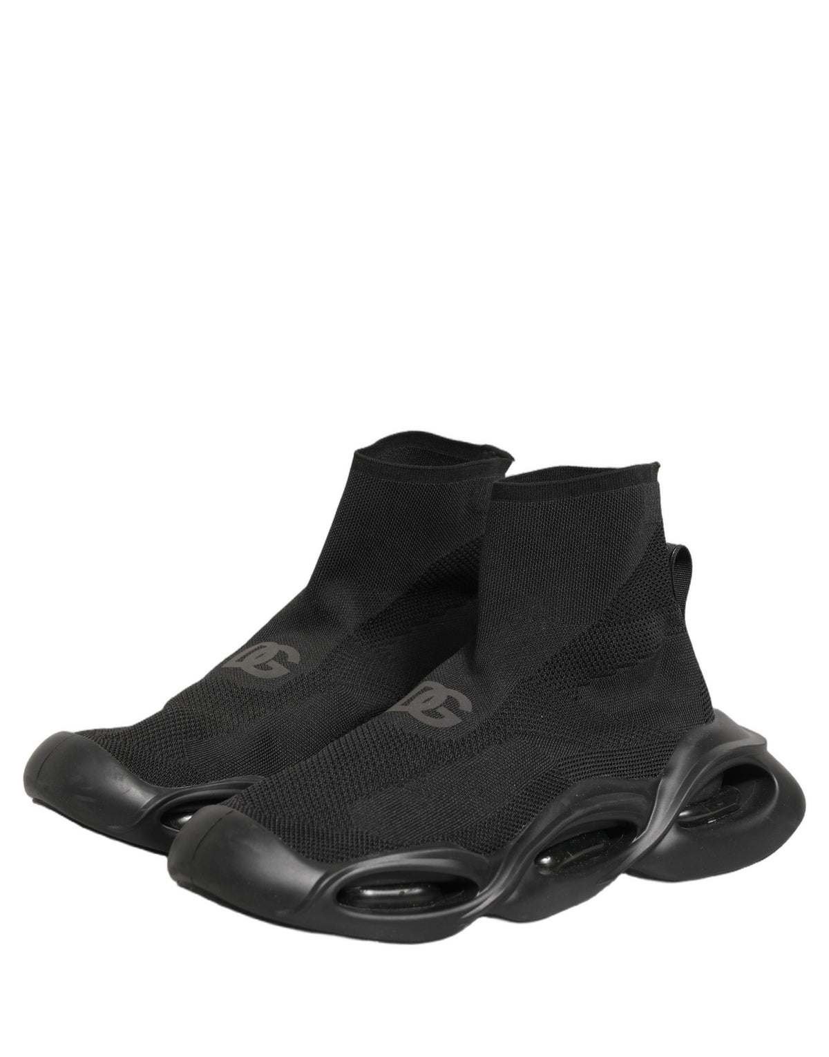 Black Slip On Wave Socks Men Sneakers Shoes