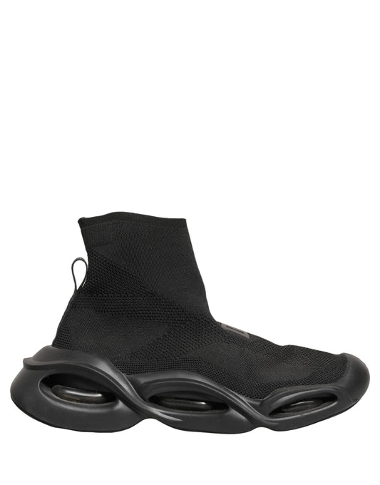 Black Slip On Wave Socks Men Sneakers Shoes