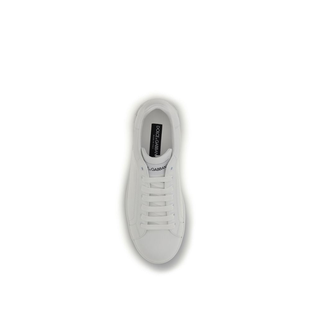 White Calf Leather Bos Taurus Low Top Sneakers