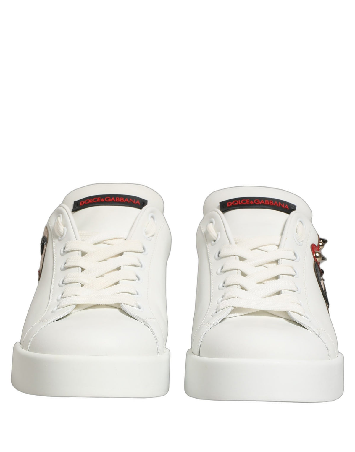 White Patch Calfskin Nappa Portofino Sneakers Shoes