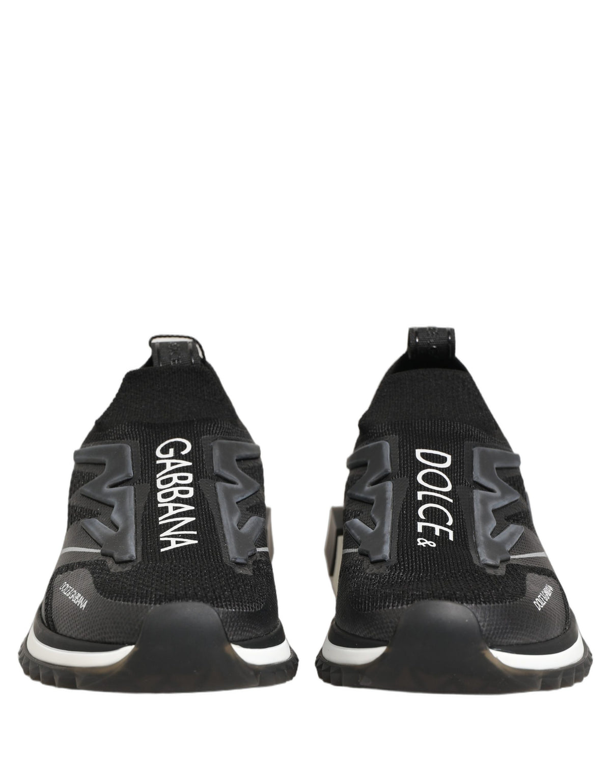 Black White Sorrento Slip-On Logo Sneakers Shoes