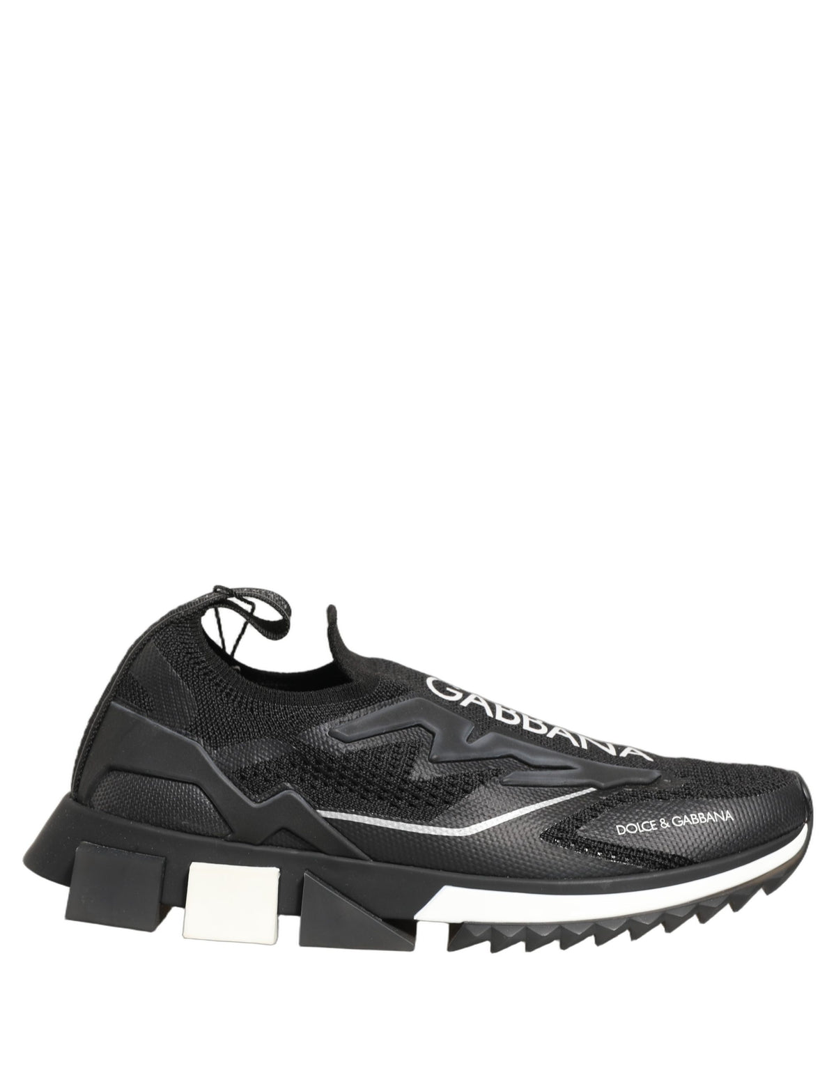 Black White Sorrento Slip-On Logo Sneakers Shoes
