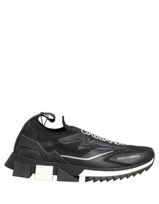 Black White Sorrento Slip-On Logo Sneakers Shoes