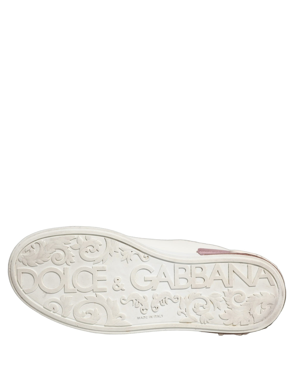 White Pink Leather Low Top Sneakers Shoes