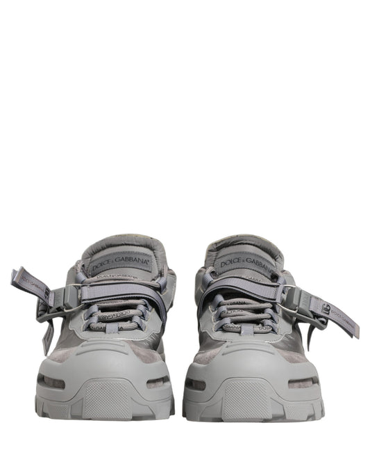 Gray Airmaster Panelled Low Top Men Sneakers Shoes
