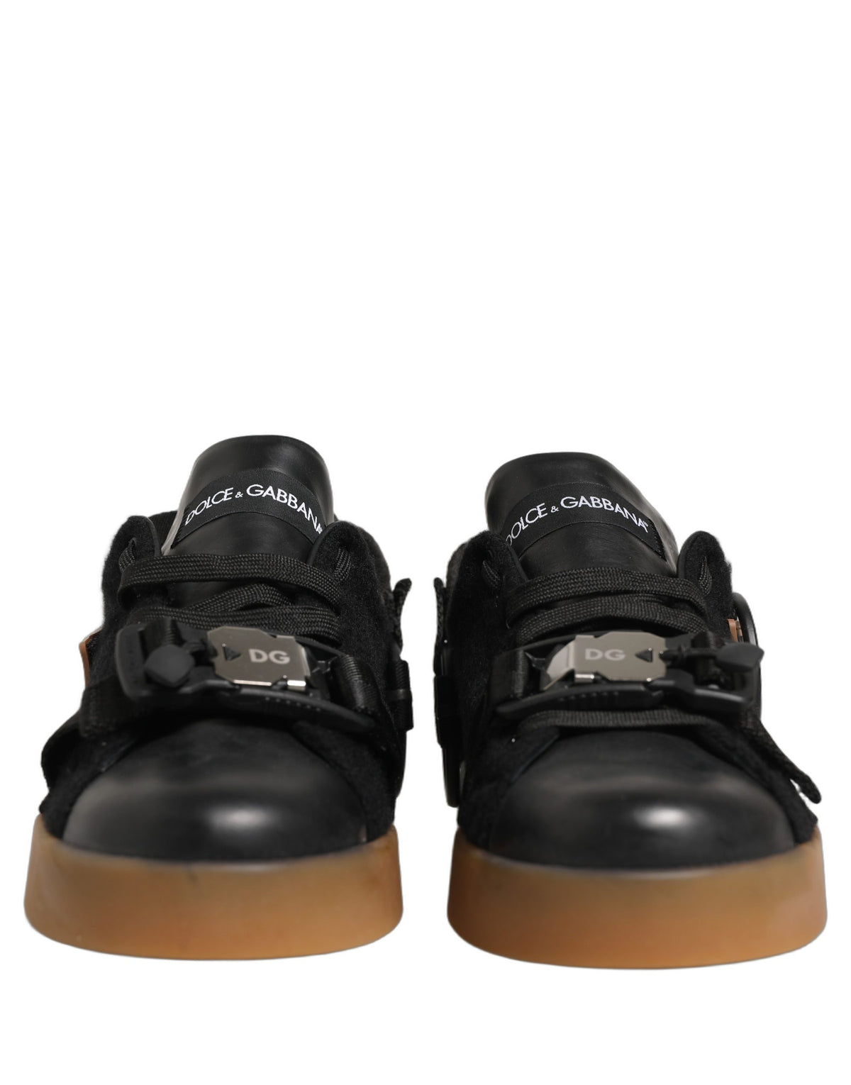 Black Leather Low Trainers Men Sneakers Shoes