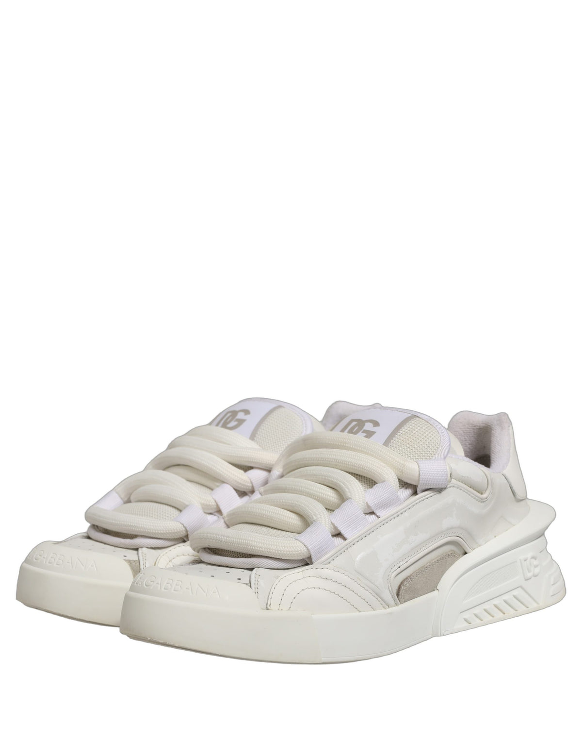White Leather Portofino Space Sneakers Shoes