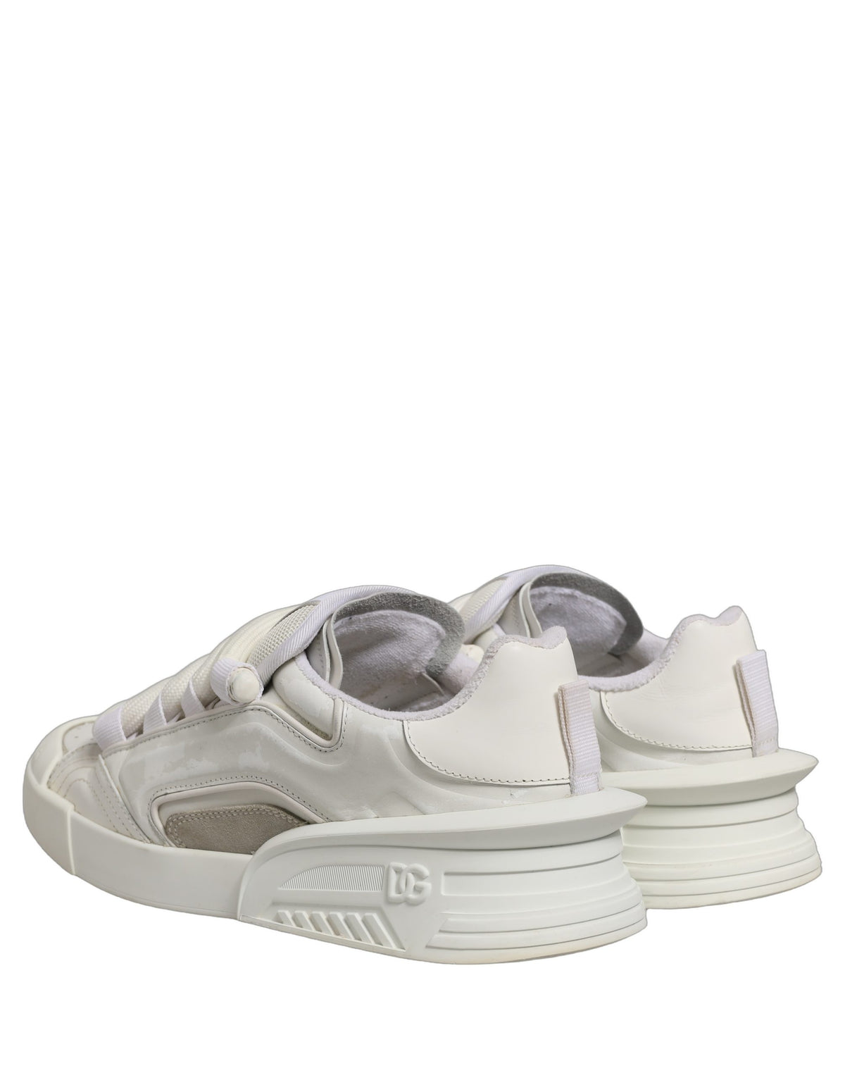 White Leather Portofino Space Sneakers Shoes
