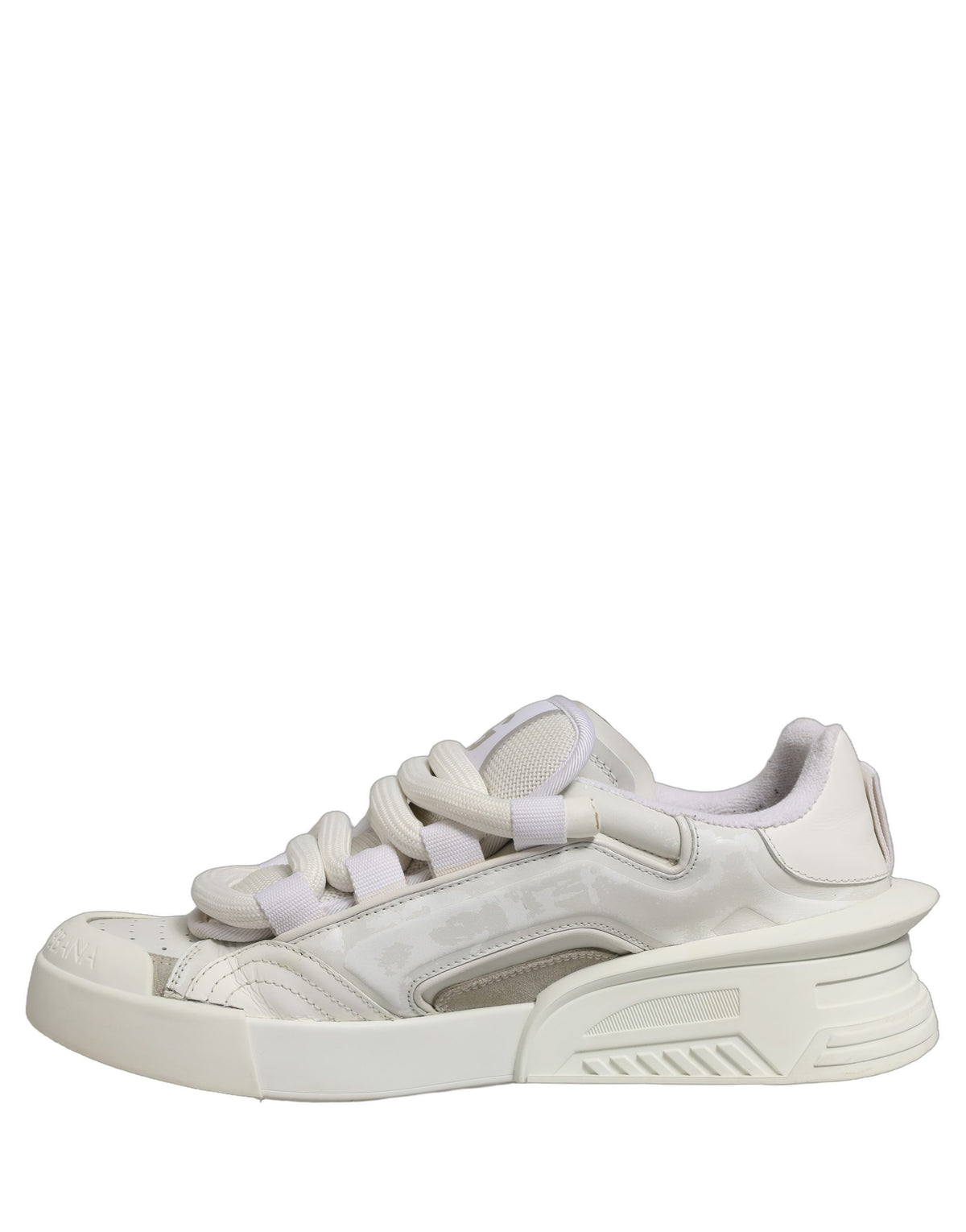 White Leather Portofino Space Sneakers Shoes
