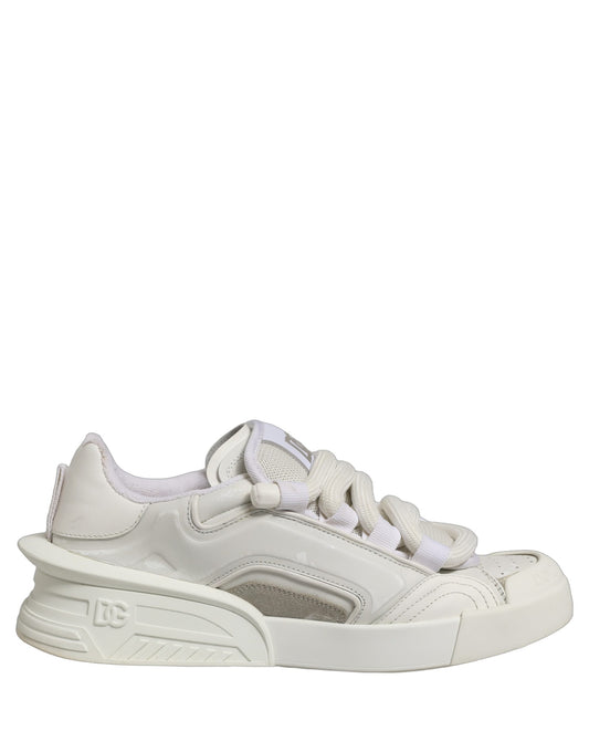White Leather Portofino Space Sneakers Shoes