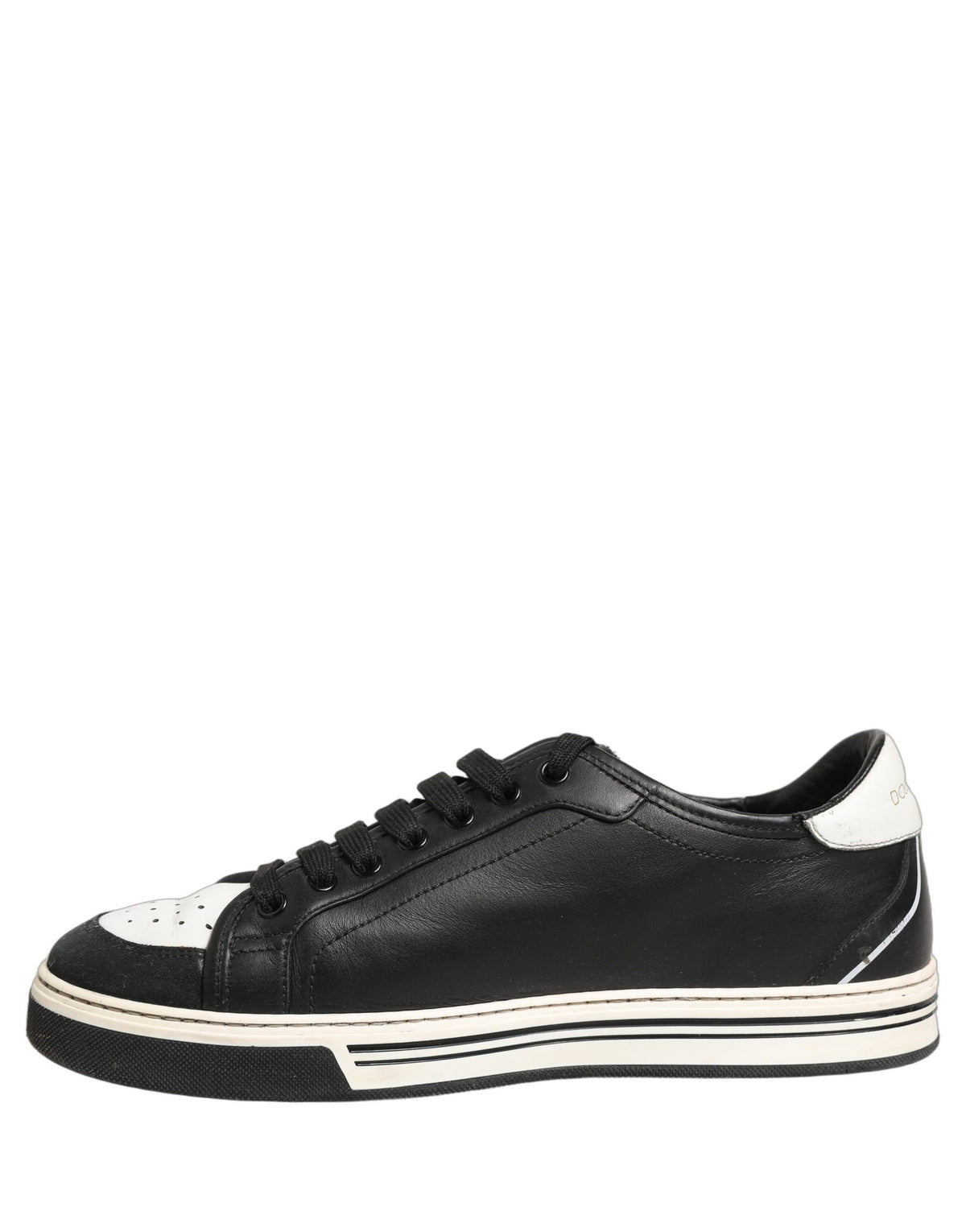 Black Leather Crown Milano Men Sneakers Shoes