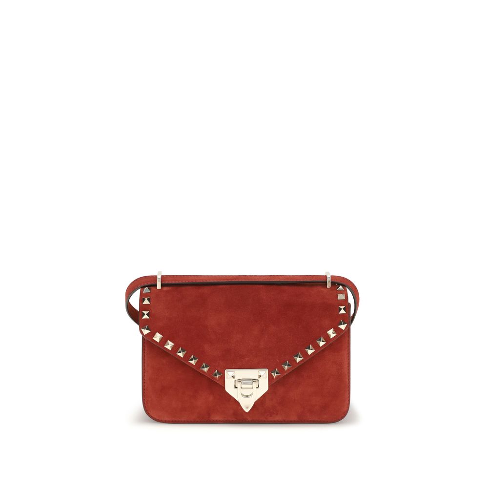 Red Suede Leather Shoulder Bag