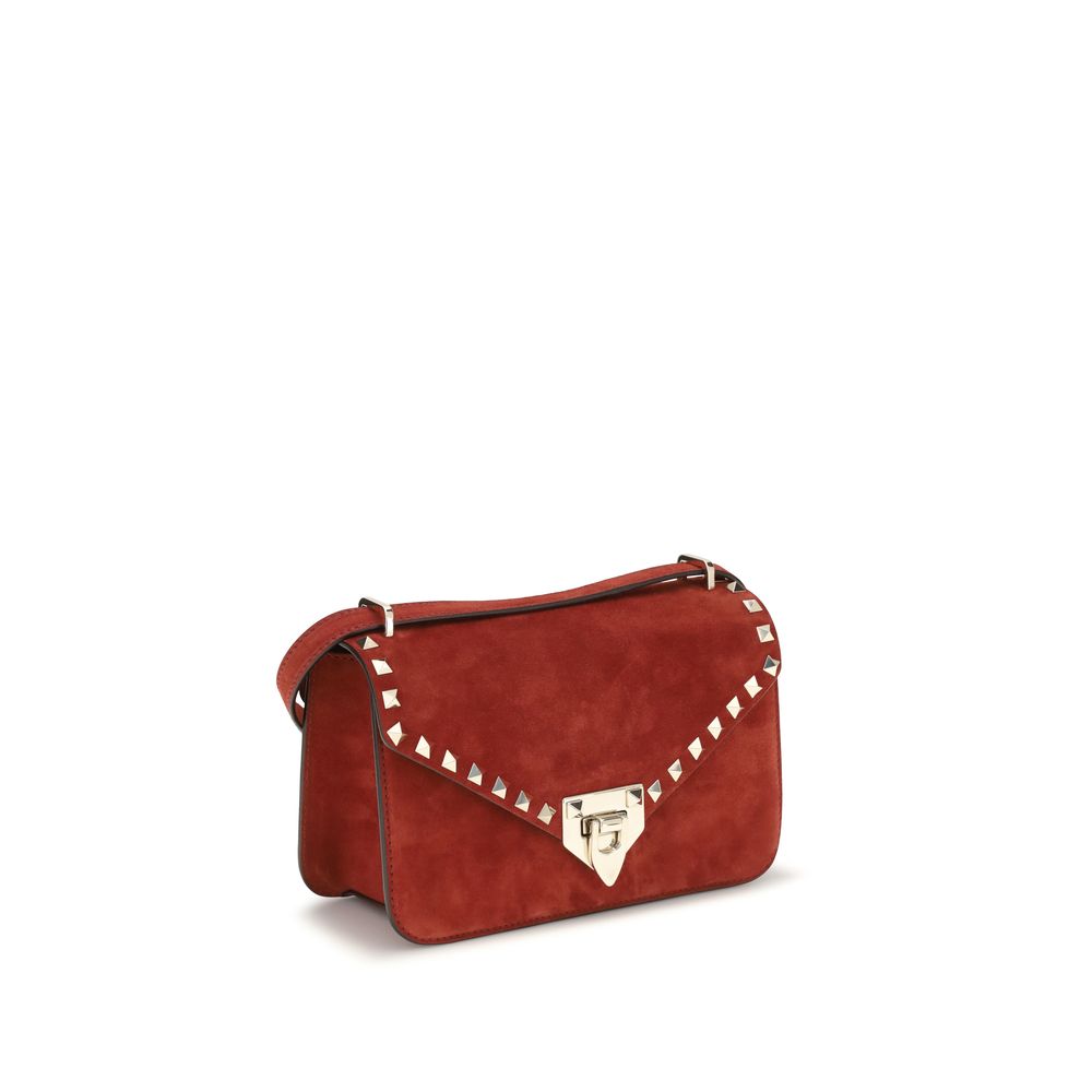 Red Suede Leather Shoulder Bag