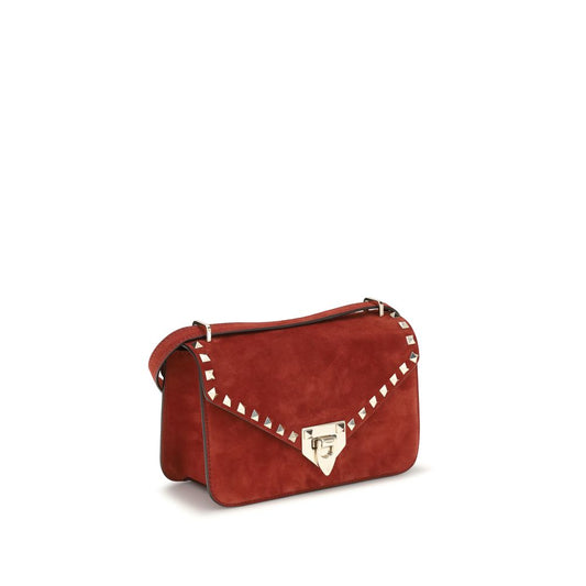 Red Suede Leather Shoulder Bag