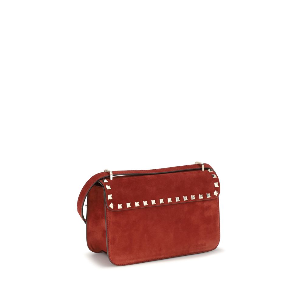 Red Suede Leather Shoulder Bag