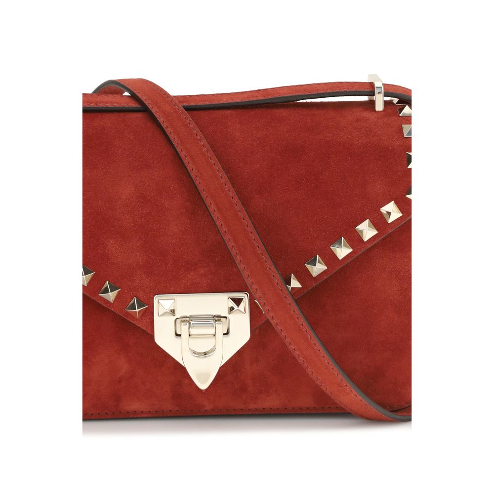 Red Suede Leather Shoulder Bag