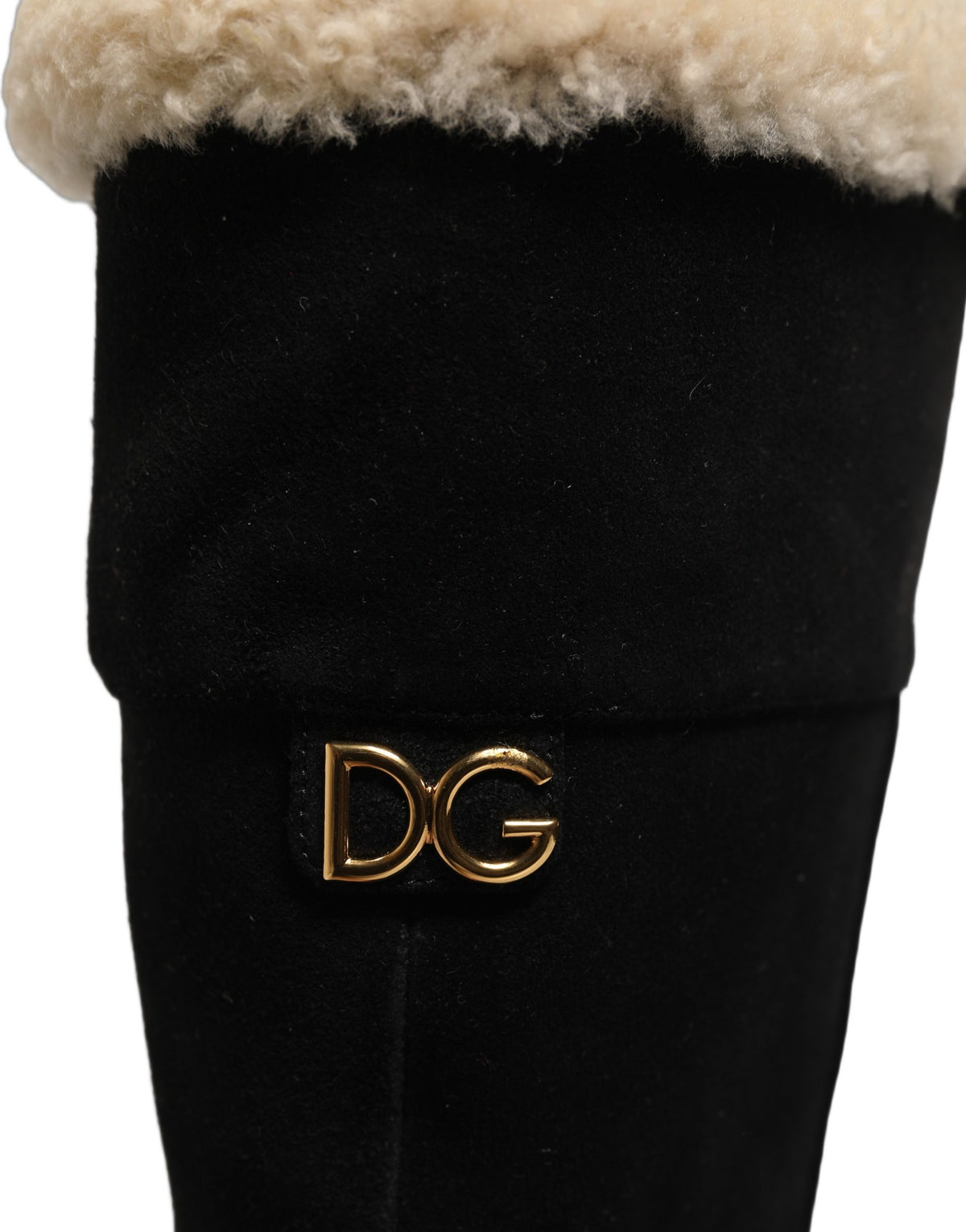 Black Suede Leather Knee High Boots Shoes