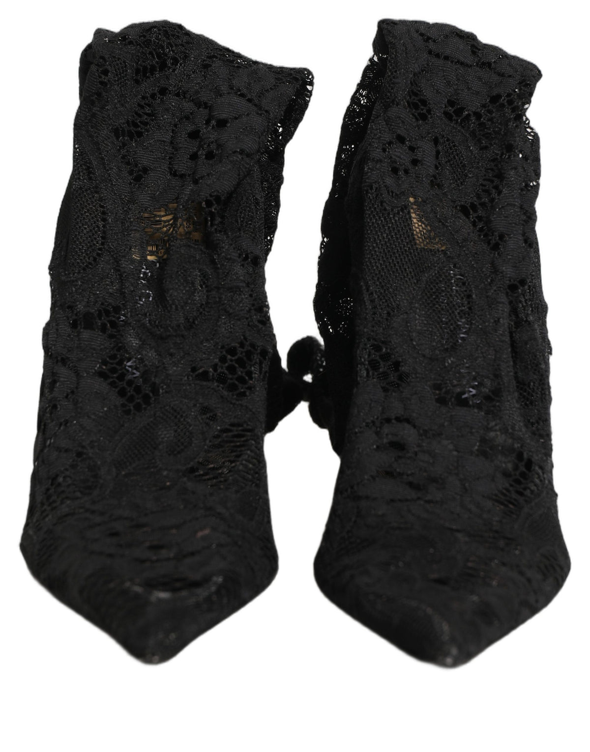 Black Taormina Lace Socks Boots Pumps Shoes