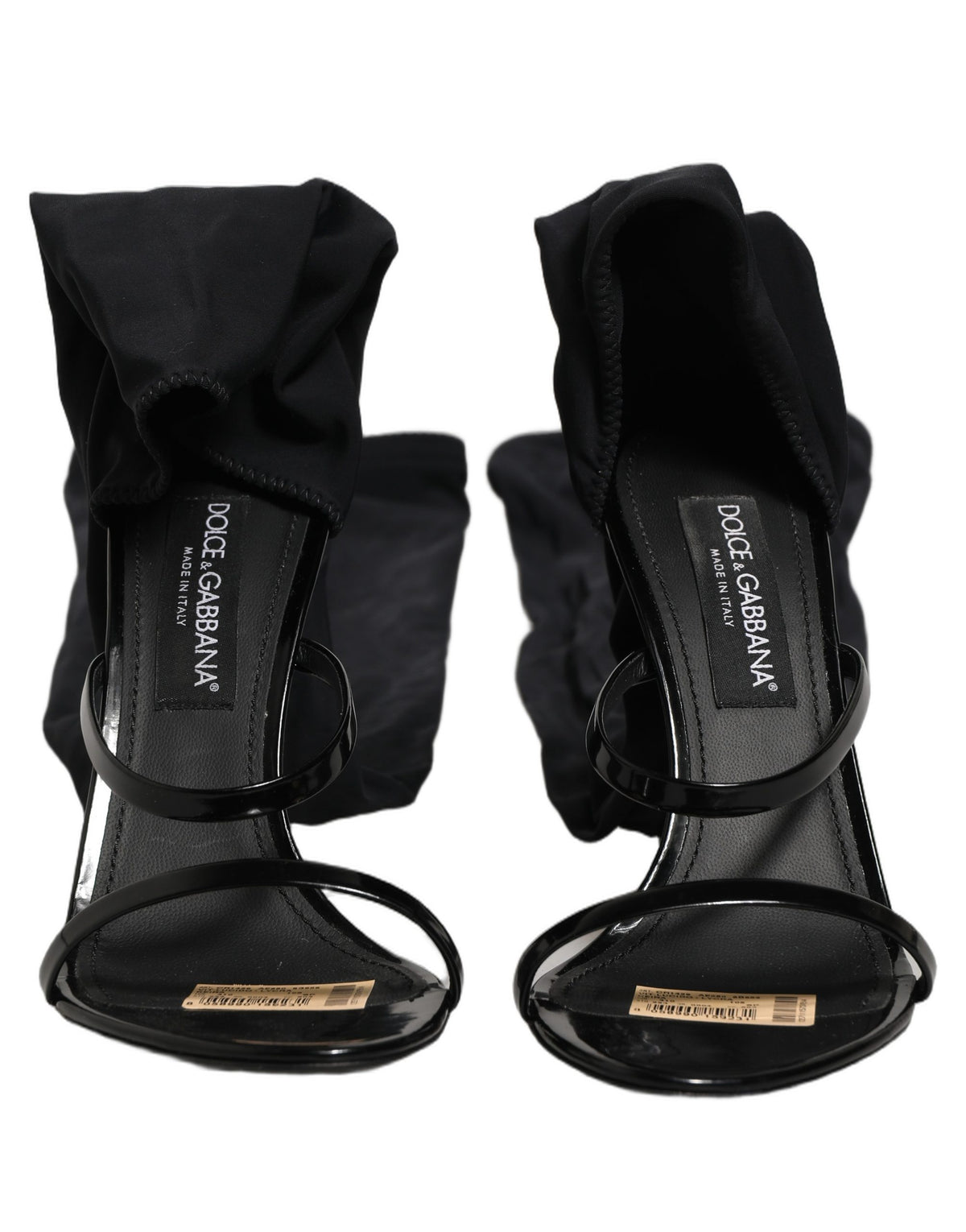 Stiletto Sandals Socks Knee High Boots Black
